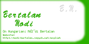 bertalan modi business card